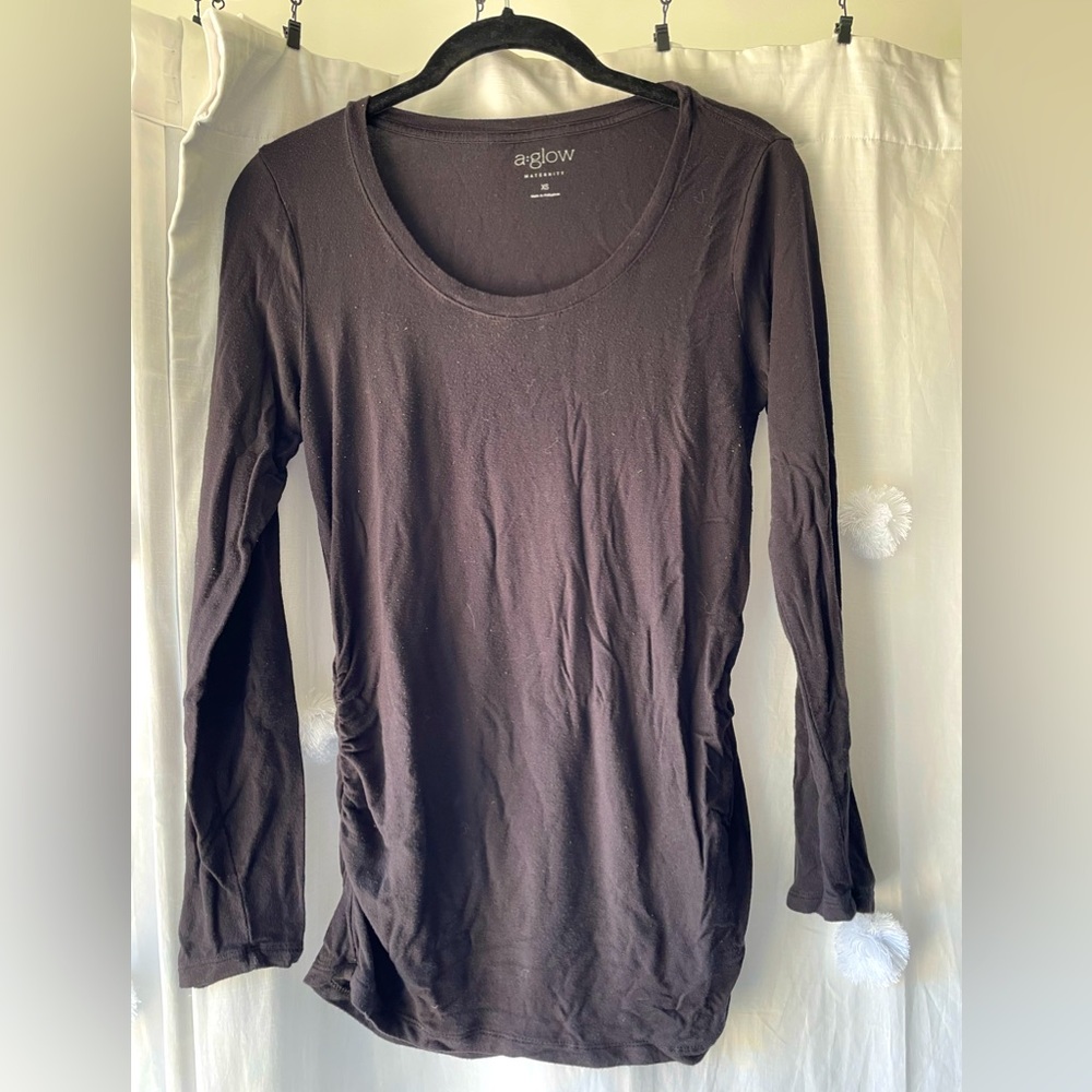 Maternity a:glow Long Sleeve Crewneck, Size XS